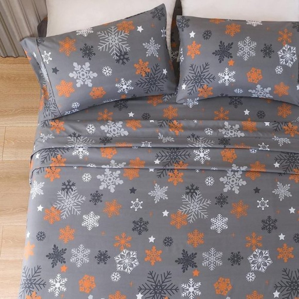 Queen‎ Grey 4PC Microfiber up to Around Double Bedding Bed Sheet - Picture 8 of 8